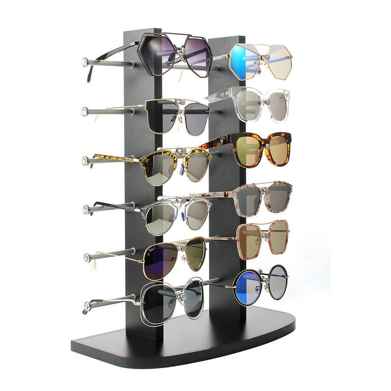 High Quality Eyeglass Wall Display Rack Eyewear Stand Double 12 pairs Row Eyeglasses Holder Stand