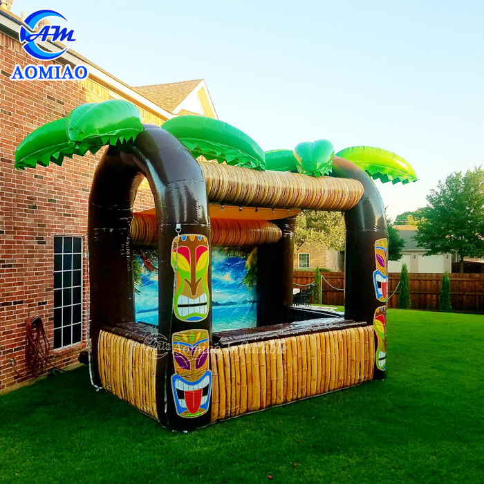 PVC outdoor inflatable tiki bar inflatable serving bar  for sale