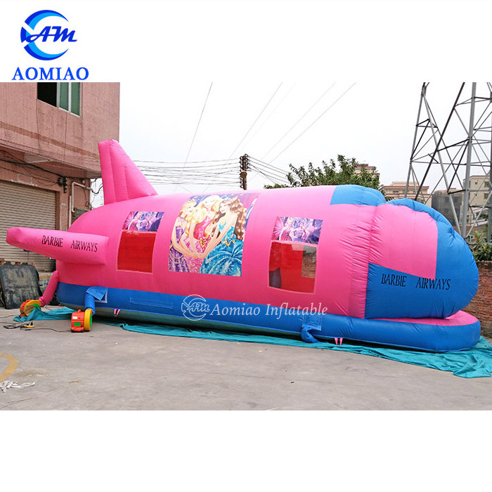 Airplane girls pink bounce house inflatable jumping bouncer