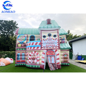 Wholesale outdoor large christmas inflatables yard decorations house candy workshop inflatable even tent