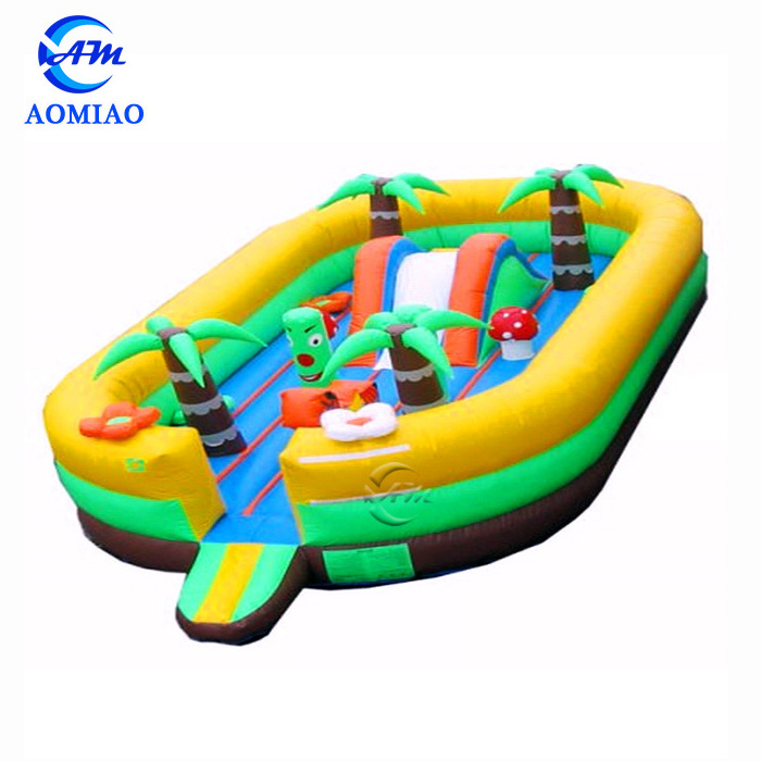 Kids toy outdoor cars race track zorb ball race track inflatable go kart race track