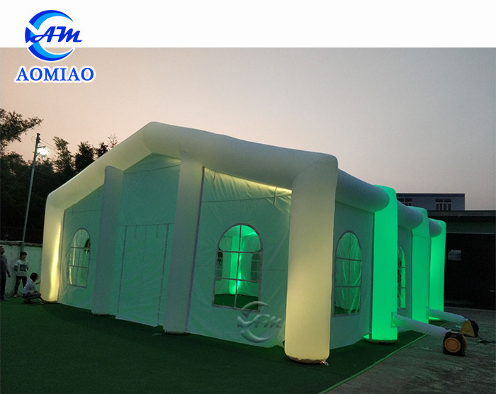 Oxford Fabric Commercial Inflatable Outdoor Tents Customized Led Light event Tent For Sale