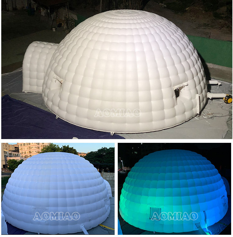 LED Light Commercial Customized Inflatable Outdoor Party Tent Wedding Event  Dome Tent