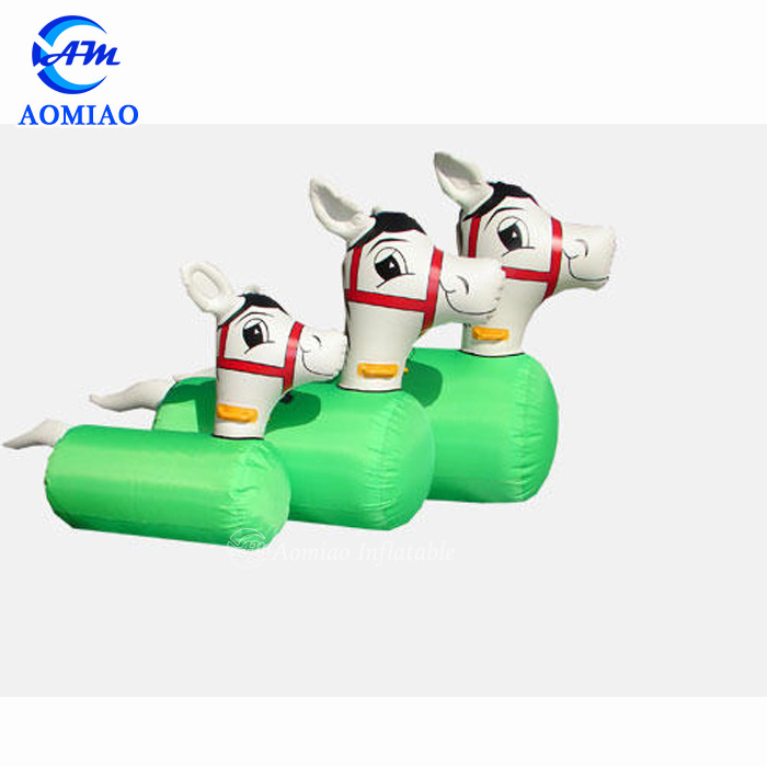 4 Lane Inflatable Derby Race Pony Hops Track For Kids Or Adults