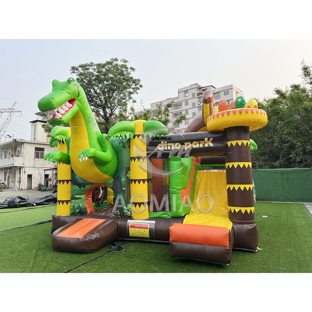 Hot Sale Commercial Cheap Inflatable Bouncer Jumping Dinosaur Bouncy Castle with Slide Customized PVC