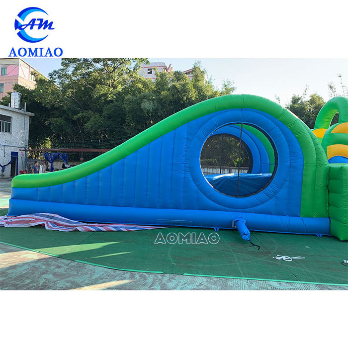 Large Adult Outdoor Commercial Double Zip Line Water Slide Inflatable Wet Dry Slide