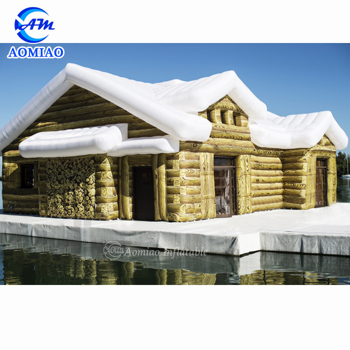 Large inflatable log cabin tent house tent cheap factory price for sale