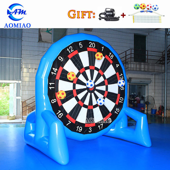 Popular crazy game giant inflatable soccer dart board inflatable foot darts for sale