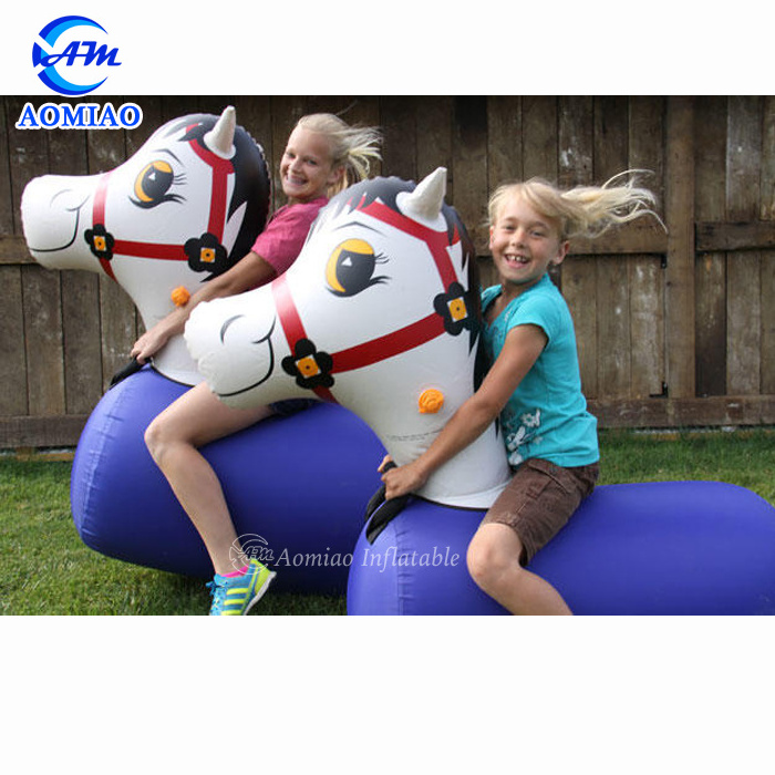 4 Lane Inflatable Derby Race Pony Hops Track For Kids Or Adults