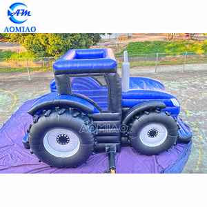 Tractor bouncer inflatable trampoline bouncer combo kids jumping castle