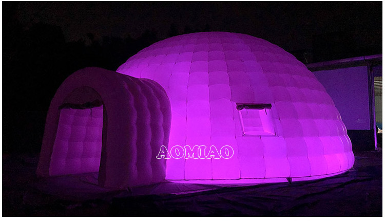 LED Light Commercial Customized Inflatable Outdoor Party Tent Wedding Event  Dome Tent