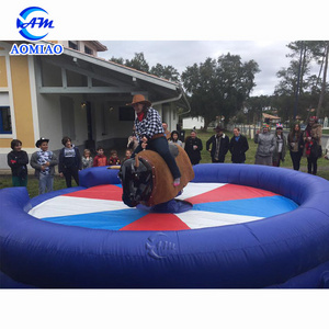 Inflatable bull riding machine inflatable mat for mechanical bull for sale