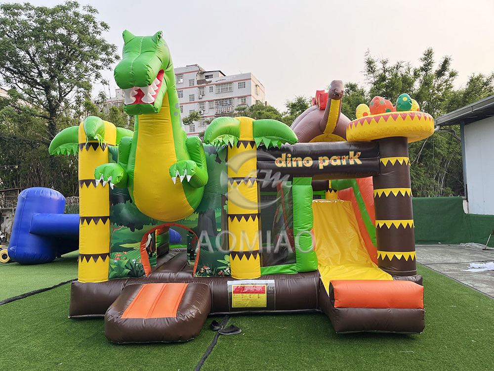 Hot Sale Commercial Cheap Inflatable Bouncer Jumping Dinosaur Bouncy Castle with Slide Customized PVC