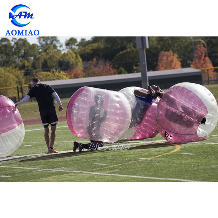 Cheap half red/blue body inflation ball suit, giant human hamster ball inflatable latex suit