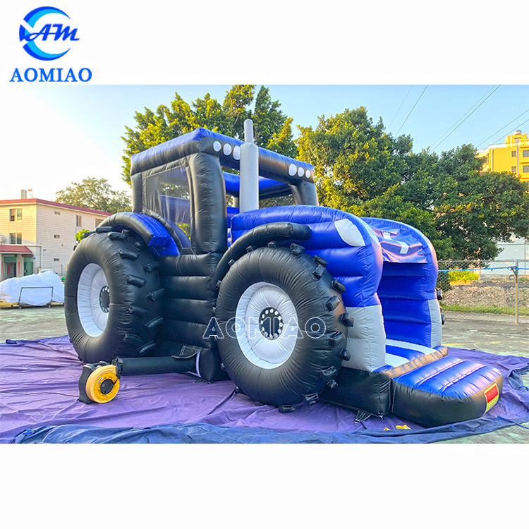 Tractor bouncer inflatable trampoline bouncer combo kids jumping castle