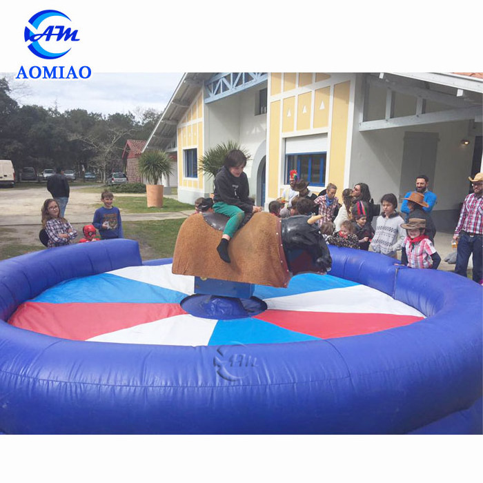 Inflatable bull riding machine inflatable mat for mechanical bull for sale