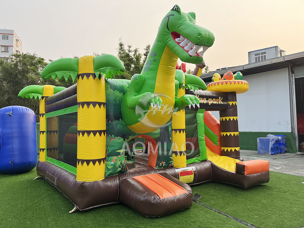 Hot Sale Commercial Cheap Inflatable Bouncer Jumping Dinosaur Bouncy Castle with Slide Customized PVC