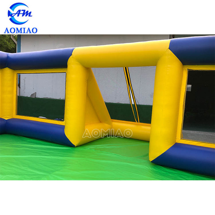 Aomiao Factory 18x8m Inflatable Soccer Arena Inflatable Football Field Pitch Inflatable Soccer Field