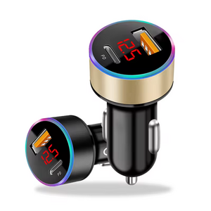 36W USB C Car Charger Volt Meter Type C Car Battery Monitor with LED Voltage and Amps Display for iPhone  huawei samsung