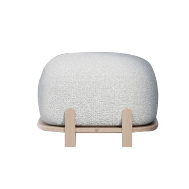 Nordic Small low round Stool Simple Cotton Velvet Sofa home creative for change shoes solid wooden feet round stool shoe bench