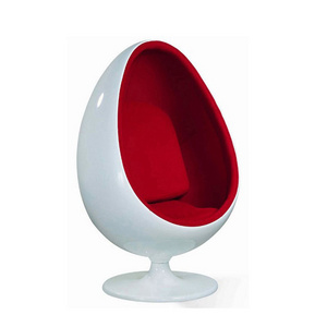 AOMISI CASA Modern living room furniture standing swivel adult size oval luxury lounge fiberglass ball office leisure pod chair