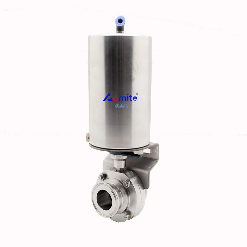 High quality milk shut off valve auto butterfly valve10  with tri clamp end vacuum pneumatic butterfly valve