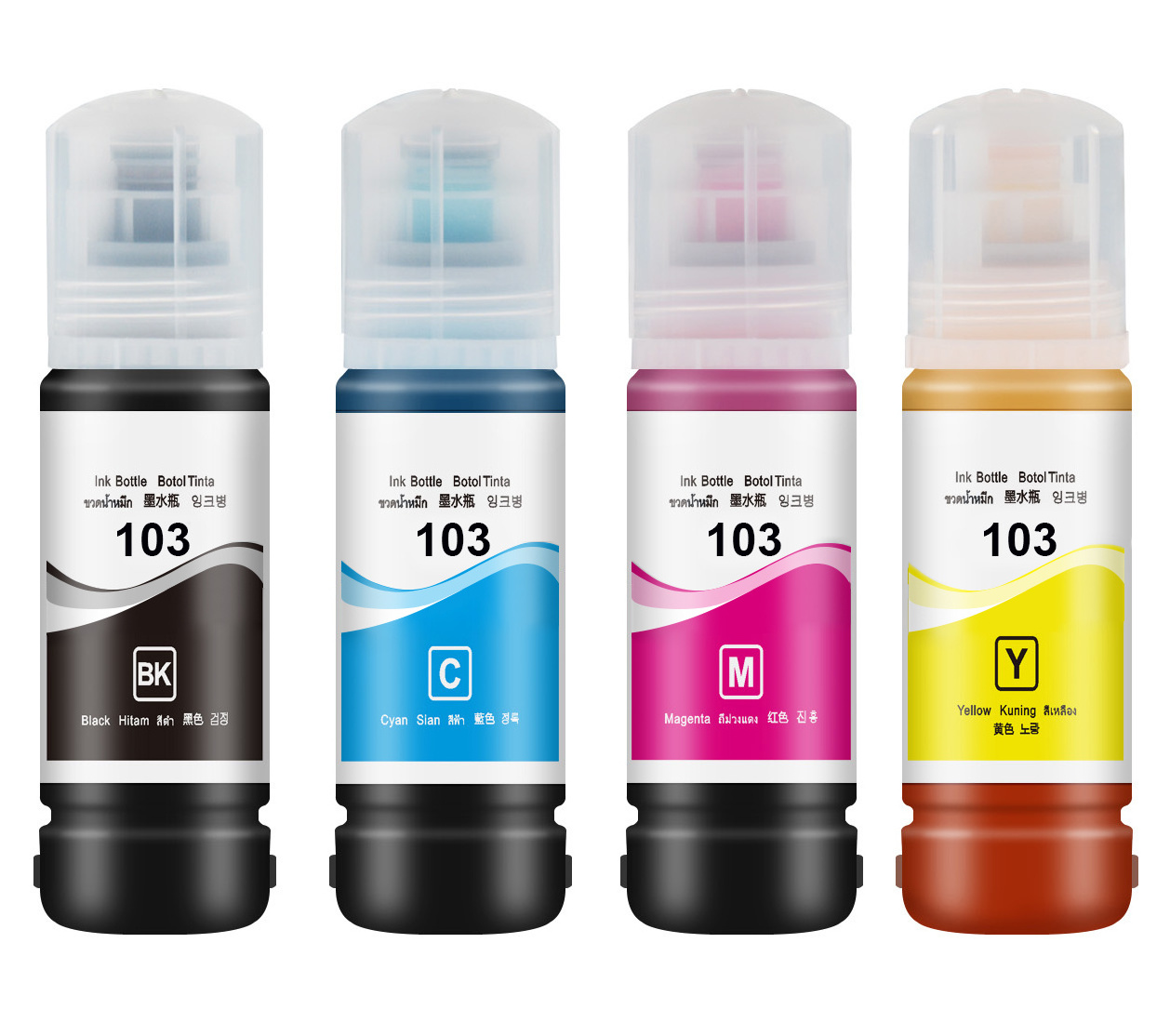 103 Premium Ink Water Based Refill Ink Compatible for Epson EcoTank L1110 L3110 L3111 L3116 L3150 L3151 L3156 L3160 L5190 L1210