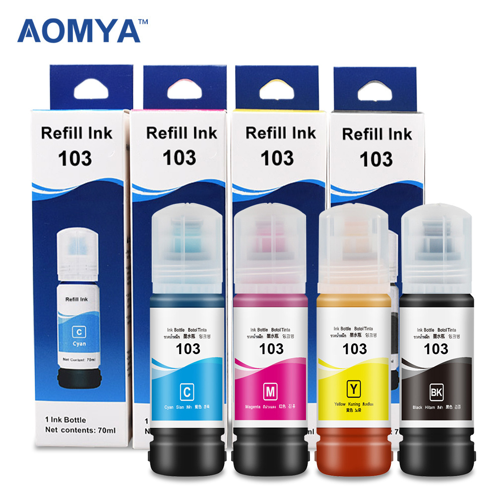 103 Premium Ink Water Based Refill Ink Compatible for Epson EcoTank L1110 L3110 L3111 L3116 L3150 L3151 L3156 L3160 L5190 L1210