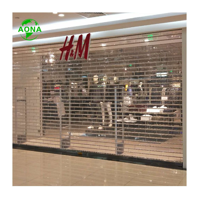 Beautiful And Silent Transparent Roller Shutter Door For Shop