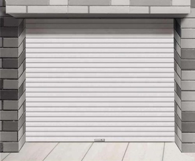 9ft X 8ft Manual Galvanized Steel  Roller Shutter Door For Warehouse With Central Lock