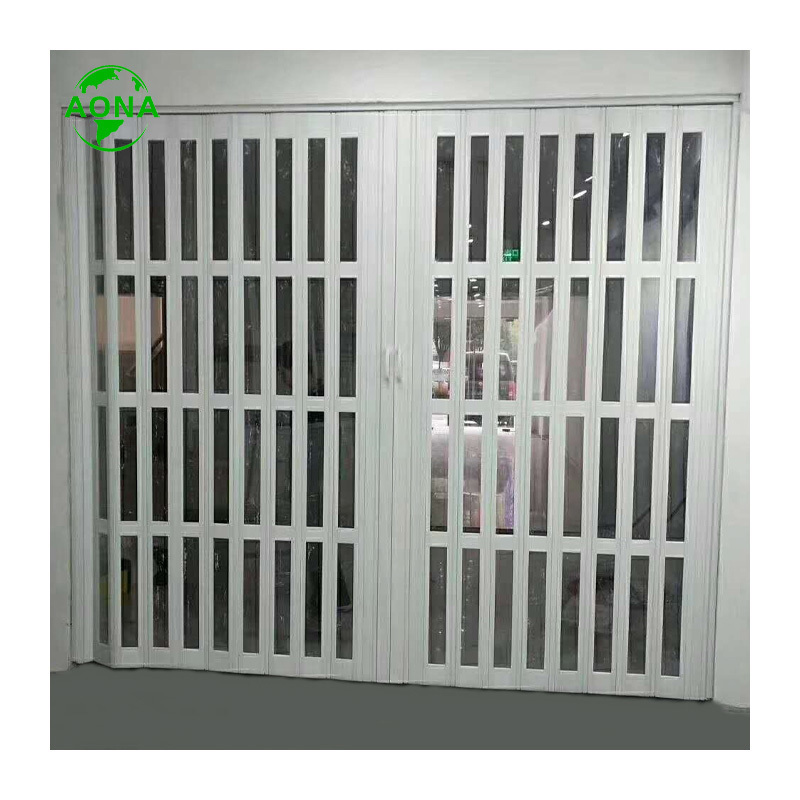 Convenient Plastic Soundproof PVC Bifold Sliding Doors for conference rooms