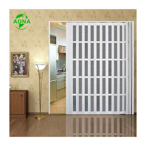 China Manufacturer Generous PVC Sliding Accordion Doors Beautiful Design PVC Folding Door With Lock