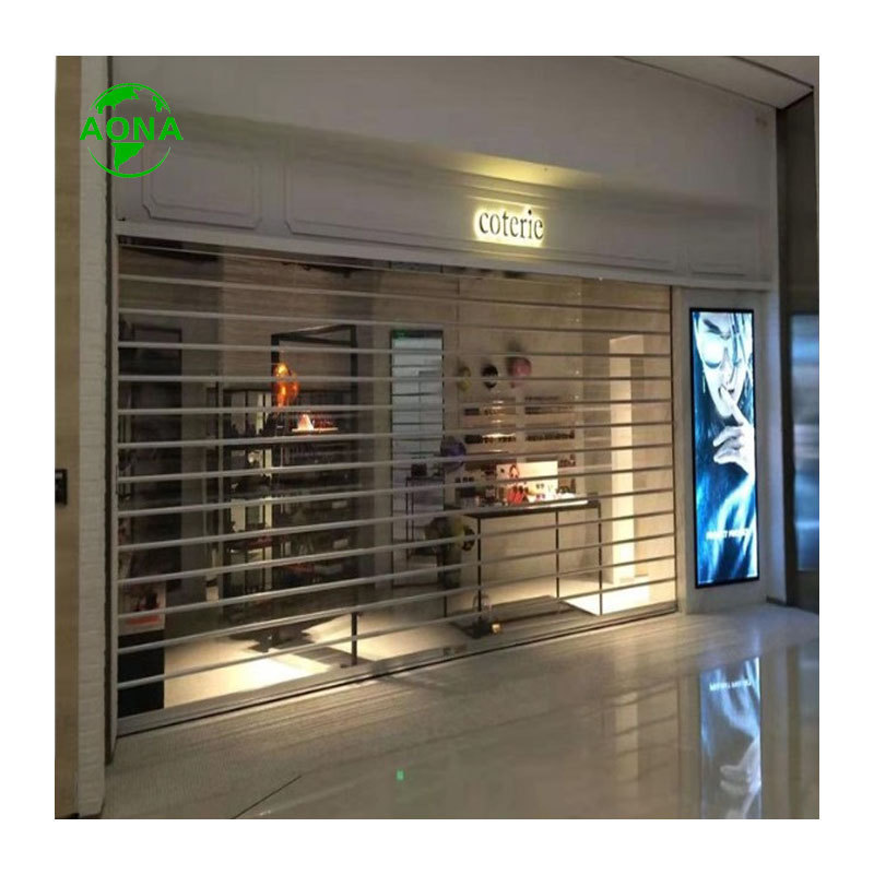 Commercial Transparent Rolling Doors Used For Jewelry Store