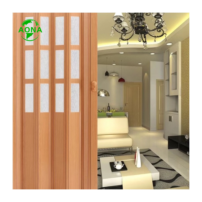 PVC/Aluminum Accordion Folding Sliding Interior Doors For Houses