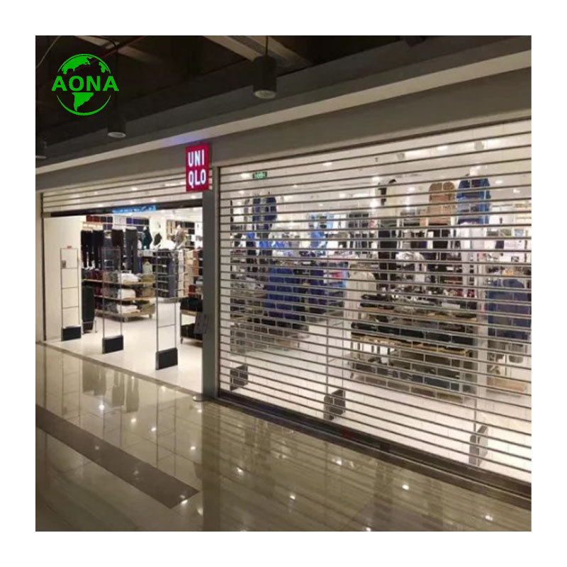 Beautiful And Silent Transparent Roller Shutter Door For Shop