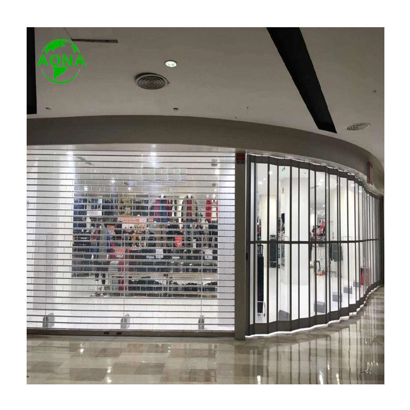 Commercial Transparent Rolling Doors Used For Jewelry Store