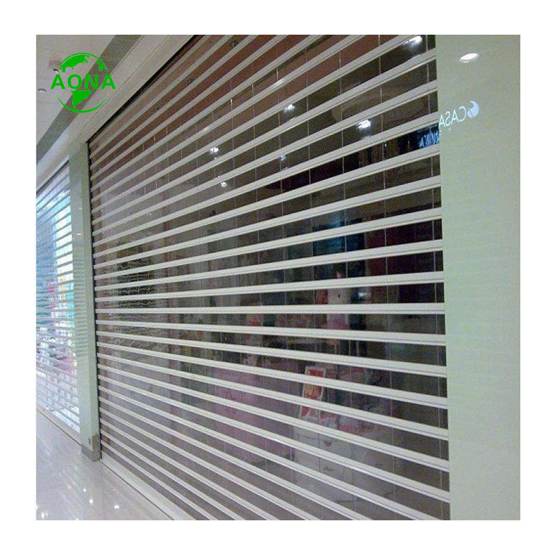 Beautiful And Silent Transparent Roller Shutter Door For Shop