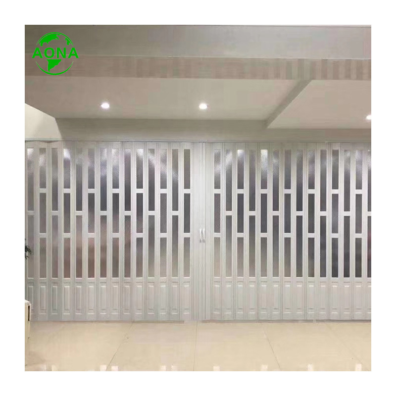 Convenient Plastic Soundproof PVC Bifold Sliding Doors for conference rooms