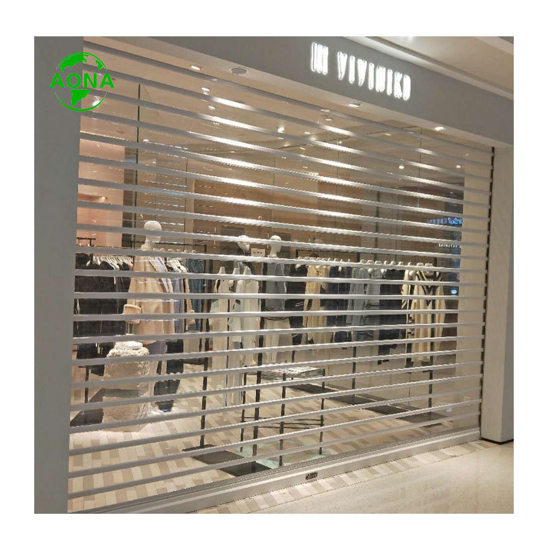 Commercial Transparent Rolling Doors Used For Jewelry Store