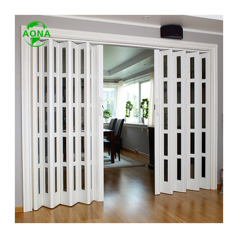 Convenient Plastic Soundproof PVC Bifold Sliding Doors for conference rooms