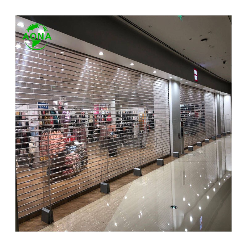 Commercial Transparent Rolling Doors Used For Jewelry Store