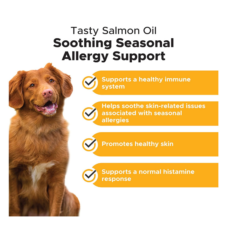 Healthy Skin & Coat Fish Oil Omega 3 EPA DHA Liquid Food Supplement for Pets Salmon Oil for Dogs & Cats