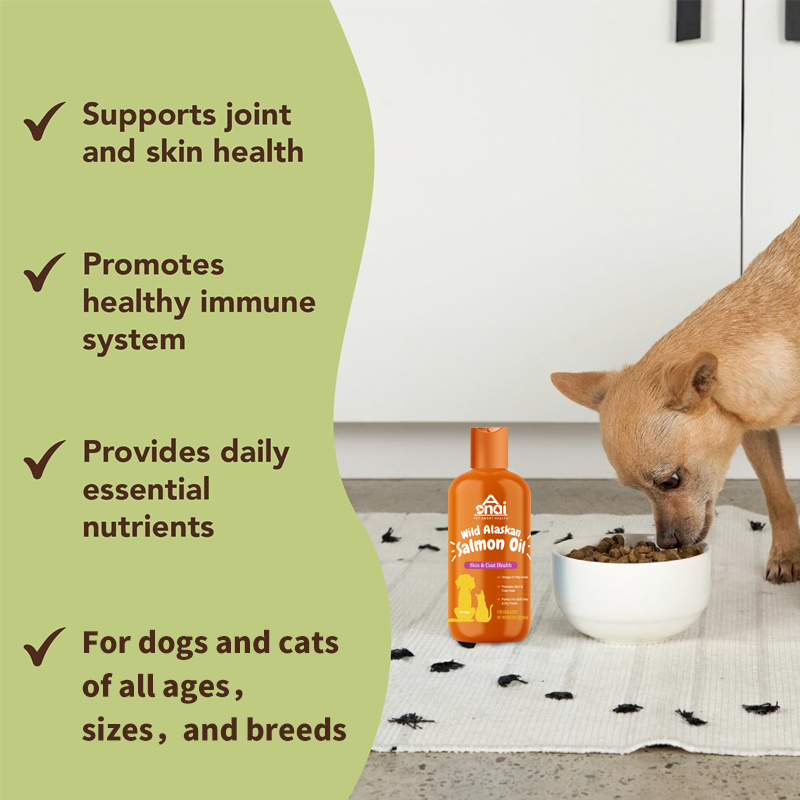 Healthy Skin & Coat Fish Oil Omega 3 EPA DHA Liquid Food Supplement for Pets Salmon Oil for Dogs & Cats