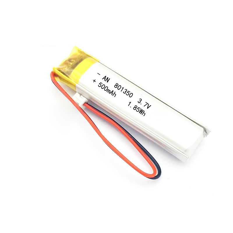 Small batch customization Digital Battery 3.7v 801350 500mAh  5v rechargeable  lithium  li-polymer battery cells