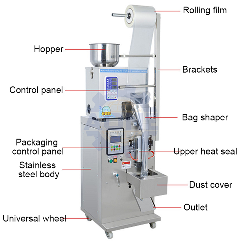 Automatic Multifunction Weigh Bag Packaging Machines Food Grain Spice Sugar Pouch Coffee Tea Bag Powder Packing Machine for Nuts