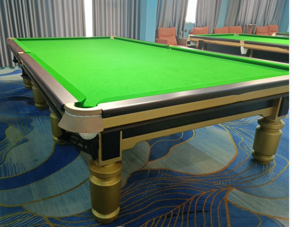 International Standard solid wood with slate 12 ft billiard snooker table