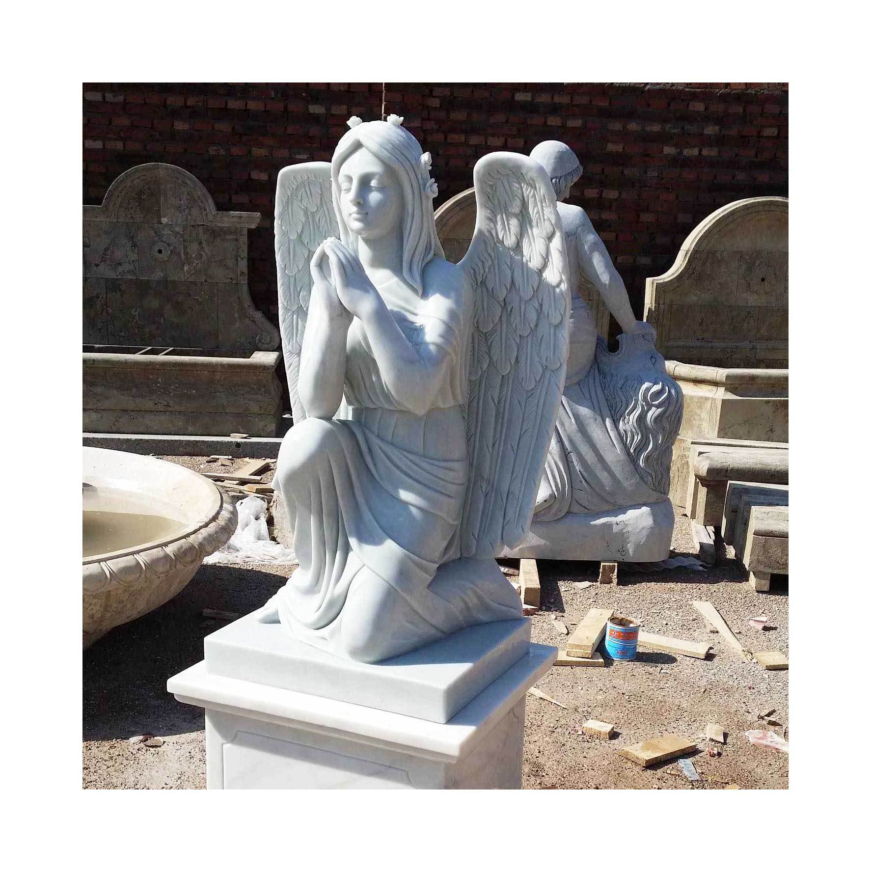 Outdoor Garden Granite Marble Baby Angel Tombstones Stone Headstone