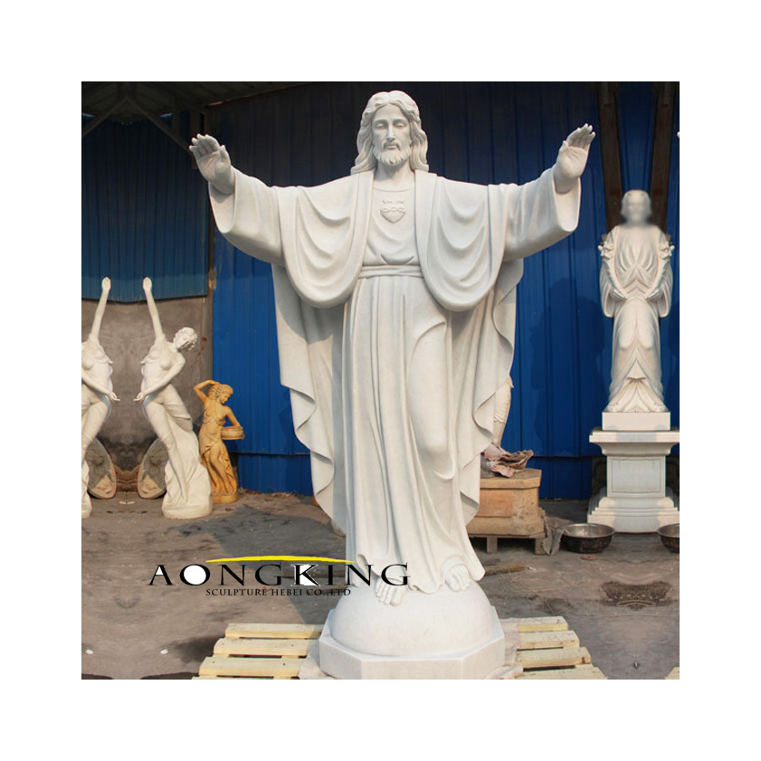 Life Size Religious Catholic Stone Marble Jesus Statue For Church