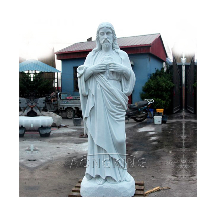 Life Size Religious Catholic Stone Marble Jesus Statue For Church