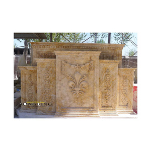 Hand Carved Natural Egypt Cream Marble Altars